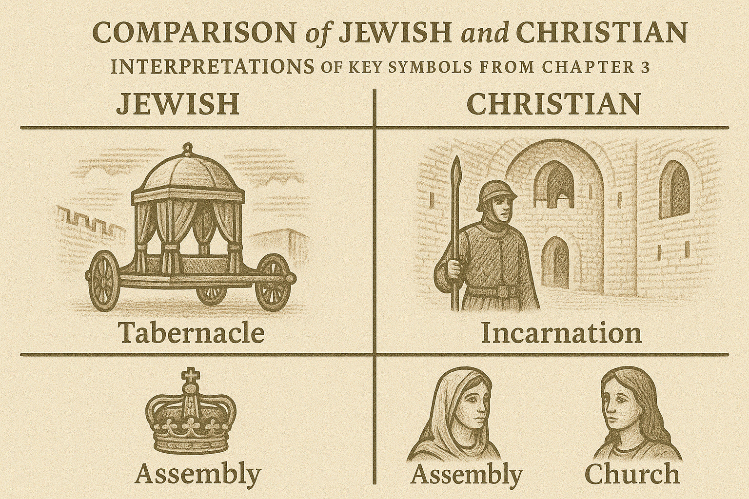 Comparación de interpretaciones judías y cristianas